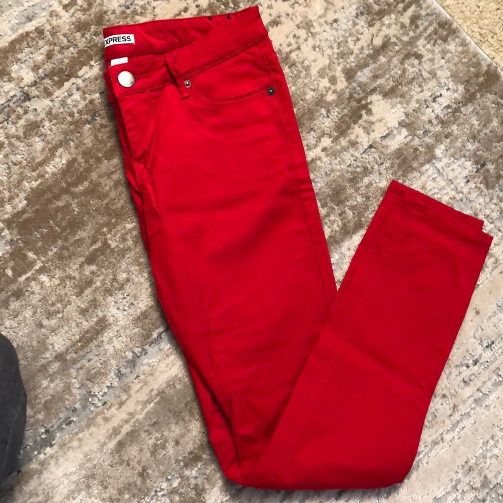 Express Red Jeans